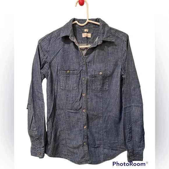 LOFT Tops Ann Taylor Loft The Softened Denim Shirt Size Small